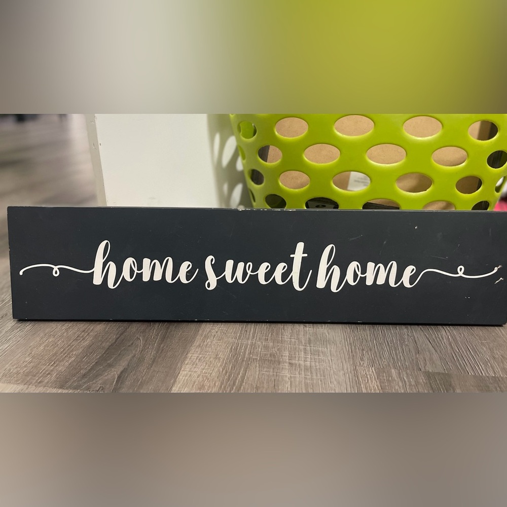 Home Sweet Home Sign in Black and White